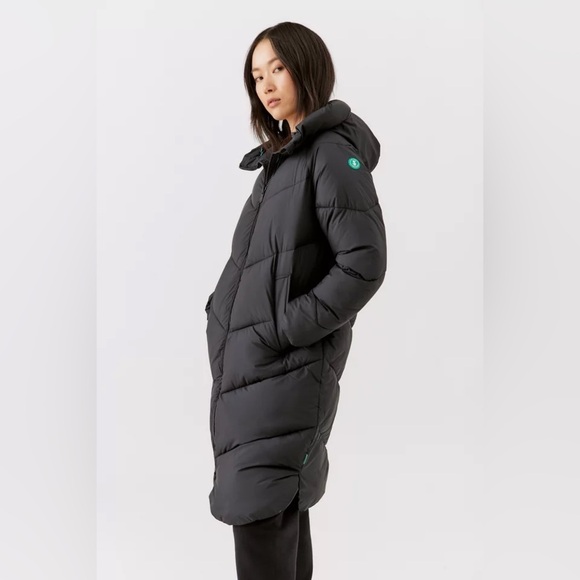 Save The Duck Jaceleyn Longline Puffer Jacket Red Size 1X - Picture 11 of 12